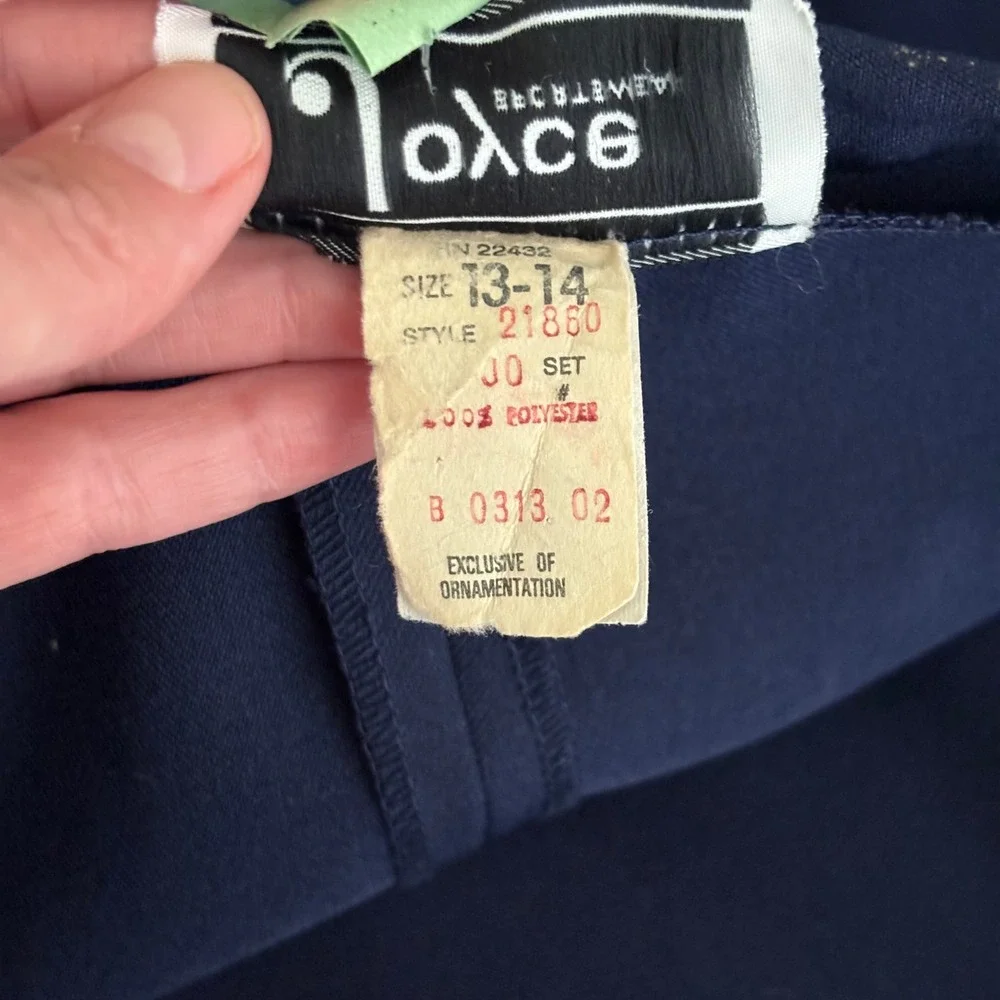 Vintage Midi Pencil A Line Skirt 14 Navy Blue Pockets Pleated Retro 90s 80s